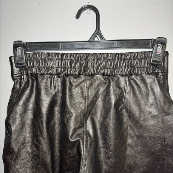 SPANX Faux Leather Jogger Pants Black Pull On Elastic Waist Size S - Picture 5 of 8